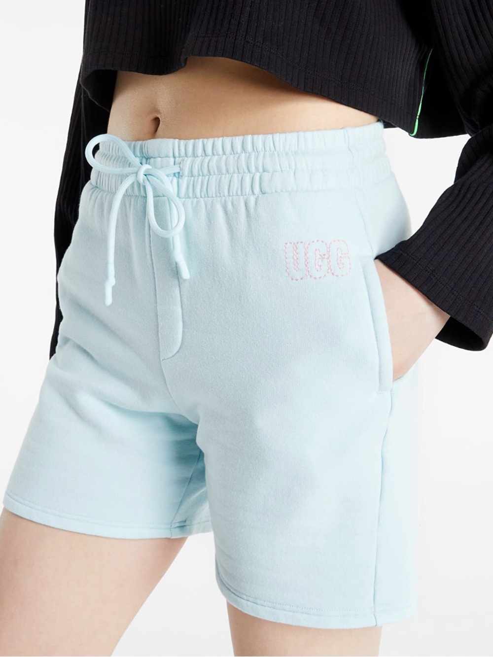 🎼UGG w Chrissy shorts Crystal lake color embroidery logo size XS NWOT